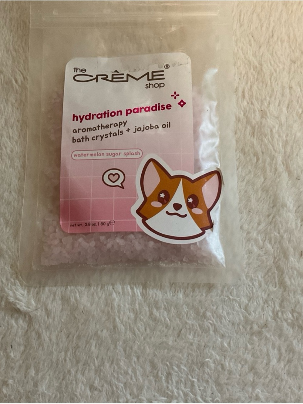 The Crème Shop Hydration Paradise Bath Crystals - Pink (Watermelon Sugar Splash)
